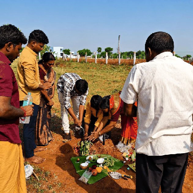 Alnitak Construction Bhoomi Pooja ceremony at construction site